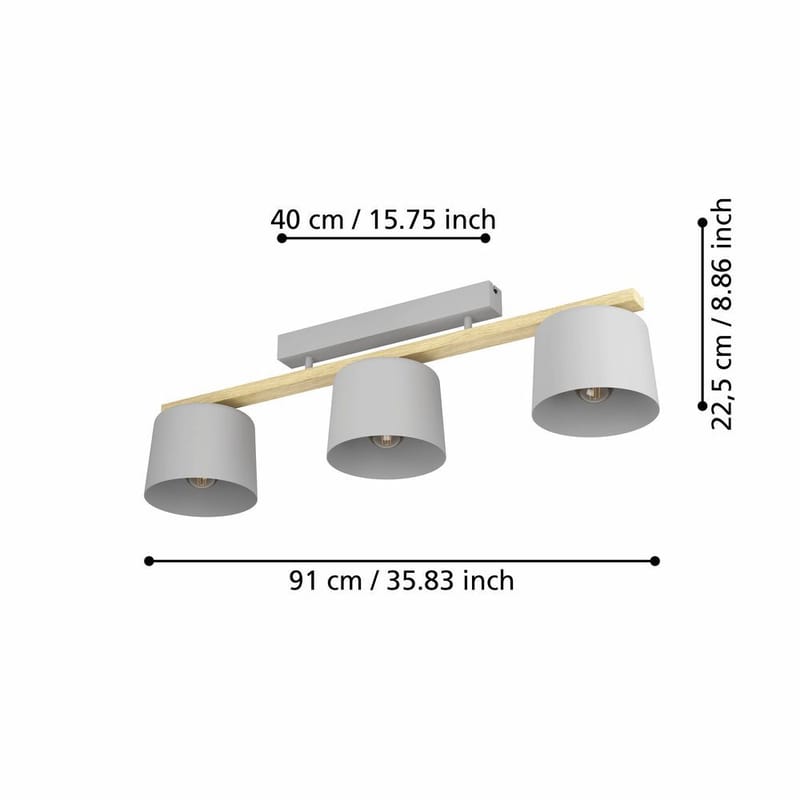 Loftslampe Mariel - 19 cm - Belysning - Lamper & indendørsbelysning - Soveværelse lampe - Taklampa sovrum