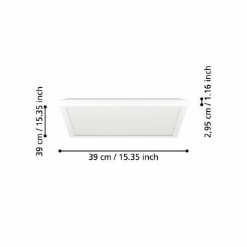 Loftslampe Rovito Hvid - 39 cm - Belysning - Lamper & indendørsbelysning - Soveværelse lampe - Taklampa sovrum