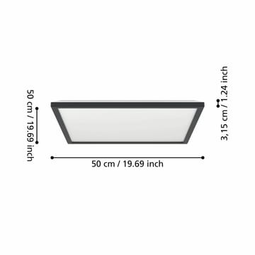 Loftslampe Rovito - Sort, 500x500 mm - Belysning - Lamper & indendørsbelysning - Soveværelse lampe - Taklampa sovrum