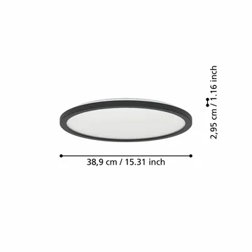 Loftslampe Rovito Sort - 38,9 cm - Belysning - Lamper & indendørsbelysning - Soveværelse lampe - Taklampa sovrum