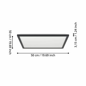 Loftslampe Rovito Sort - 50 cm - Belysning - Lamper & indendørsbelysning - Soveværelse lampe - Taklampa sovrum