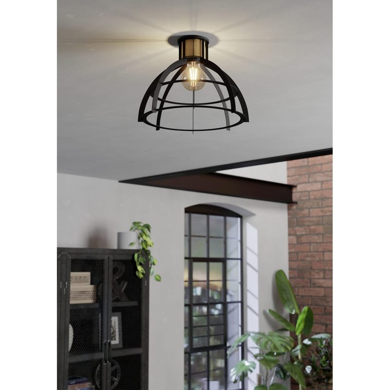 Loftslampe Stillington - Sort/Finér - Belysning - Lamper & indendørsbelysning - Soveværelse lampe - Taklampa sovrum