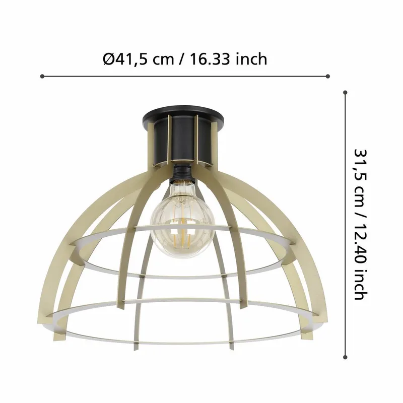 Loftslampe Stillington - Sort/Guld - Belysning - Lamper & indendørsbelysning - Soveværelse lampe - Taklampa sovrum