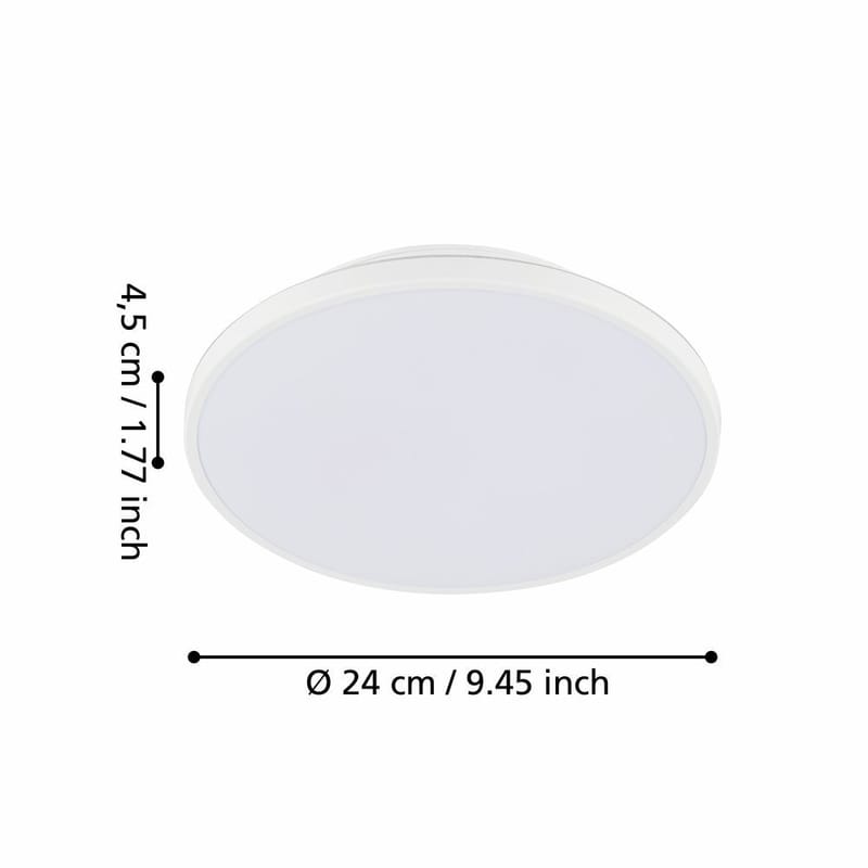 Påbygningslampe Crespillo Structure - 240 mm - Belysning - Lamper & indendørsbelysning - Soveværelse lampe - Taklampa sovrum