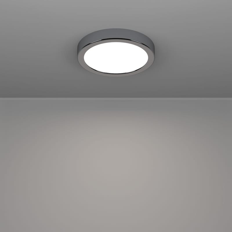 Påbygningslampe Fueva Rund - Krom - Belysning - Lamper & indendørsbelysning - Soveværelse lampe - Taklampa sovrum