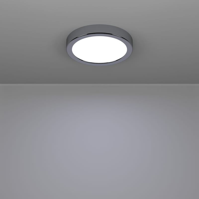 Påbygningslampe Fueva Rund - Krom - Belysning - Lamper & indendørsbelysning - Soveværelse lampe - Taklampa sovrum