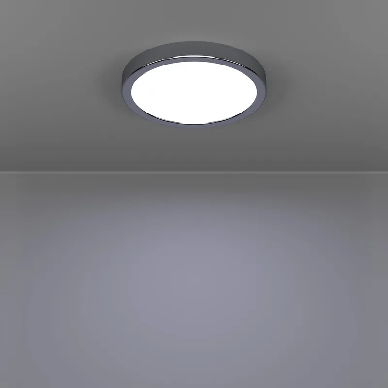 Påbygningslampe Fueva Rund - Krom - Belysning - Lamper & indendørsbelysning - Soveværelse lampe - Taklampa sovrum
