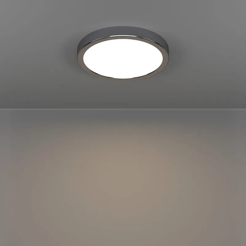 Påbygningslampe Fueva Rund - Krom - Belysning - Lamper & indendørsbelysning - Soveværelse lampe - Taklampa sovrum