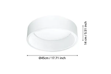 Plafond Eglo Marghera 45 cm, Hvid - 45 cm, Hvid - Belysning - Lamper & indendørsbelysning - Soveværelse lampe - Taklampa sovrum