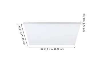Plafond Eglo Trupiana Hvid 437x437 mm - 437x437 mm - Belysning - Lamper & indendørsbelysning - Soveværelse lampe - Taklampa sovrum