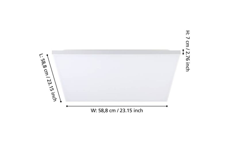 Plafond Eglo Trupiana Hvid 587x587 mm - 587x587 mm - Belysning - Lamper & indendørsbelysning - Soveværelse lampe - Taklampa sovrum