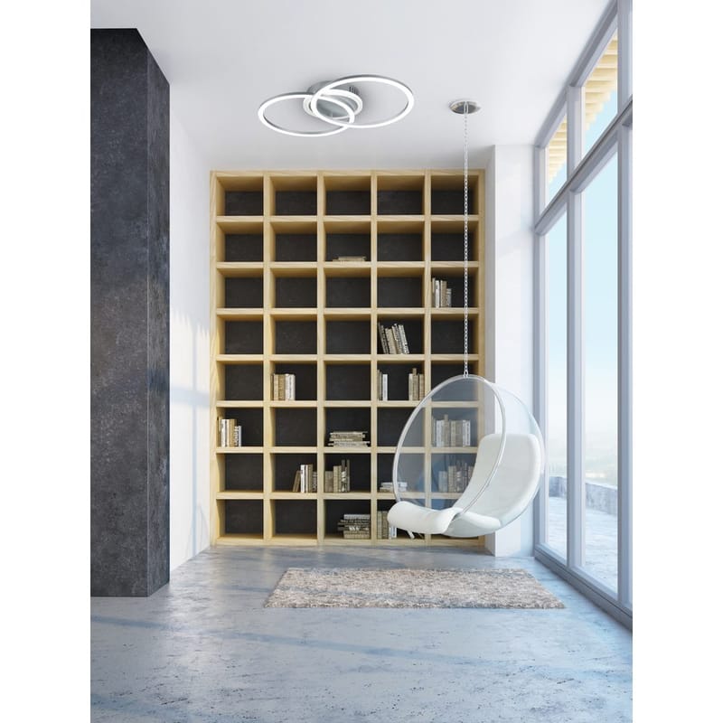 Plafond Venida - Rund, Grå - Belysning - Lamper & indendørsbelysning - Soveværelse lampe - Taklampa sovrum