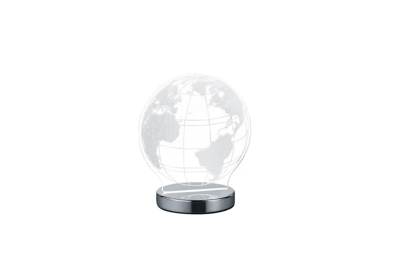 Trio Globe Bordlampe LED, Krom