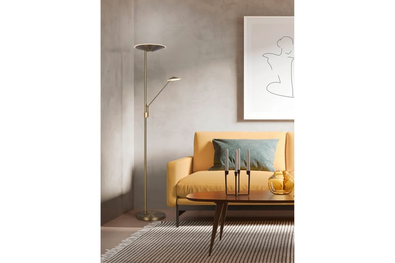 Trio Lighting Brantford LED gulvlampe antik messing - Trio Lighting - Belysning - Lamper & indendørsbelysning - Soveværelse lampe