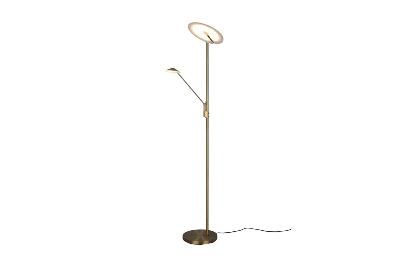 Trio Lighting Brantford LED gulvlampe antik messing - Trio Lighting - Belysning - Lamper & indendørsbelysning - Soveværelse lampe