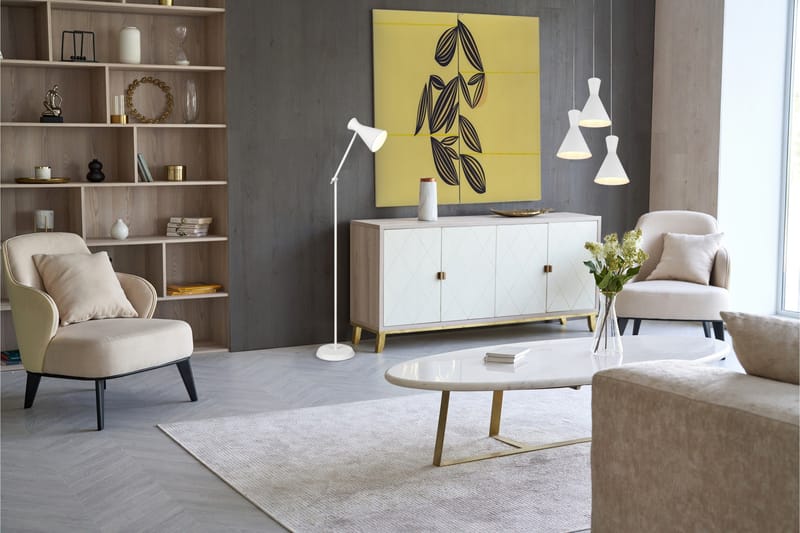 Trio Lighting Enzo gulvlampe E27 mat hvid - Trio Lighting - Belysning - Lamper & indendørsbelysning - Soveværelse lampe