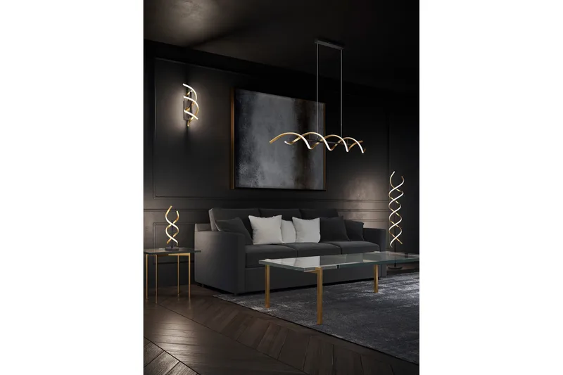 Trio Lighting Sequence LED gulvlampe mat messing/matsort - Trio Lighting - Belysning - Lamper & indendørsbelysning - Soveværelse lampe