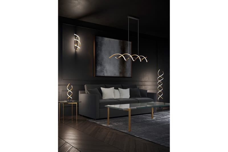 Trio Lighting Sequence LED gulvlampe mat messing/matsort - Trio Lighting - Belysning - Lamper & indendørsbelysning - Soveværelse lampe