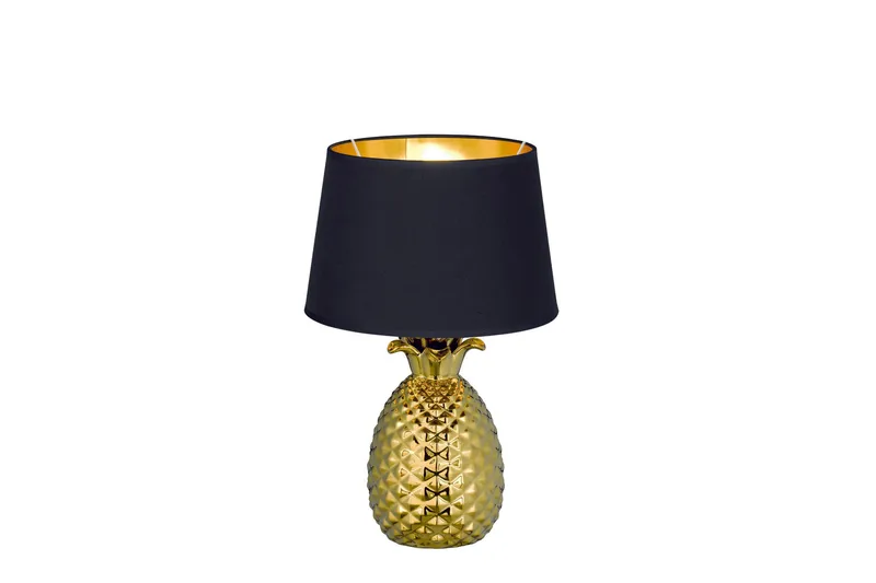 Trio Pineapple Bordlampe, Guld / sort