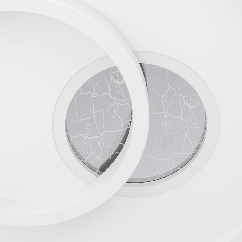 Væg-/Loftlampe Tiriolo - Hvid/Sølv - Belysning - Lamper & indendørsbelysning - Soveværelse lampe - Taklampa sovrum