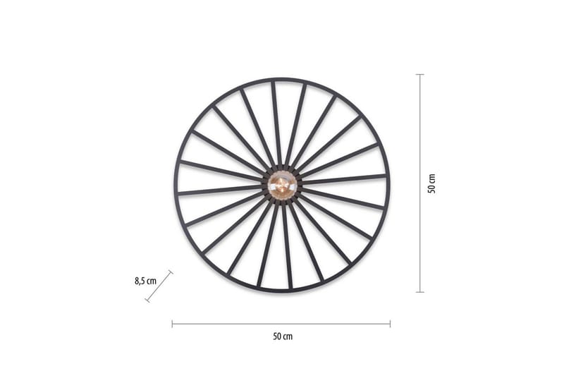 Væg- og loftlampe Spike - 50x9x50 cm - Belysning - Lamper & indendørsbelysning - Soveværelse lampe - Taklampa sovrum