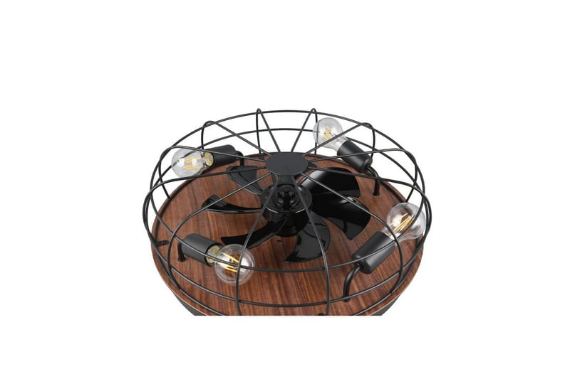 Ventilator TRIO Trondheim Mat sort/træ - Mat sort/træ - Belysning - Lamper & indendørsbelysning - Soveværelse lampe - Taklampa sovrum