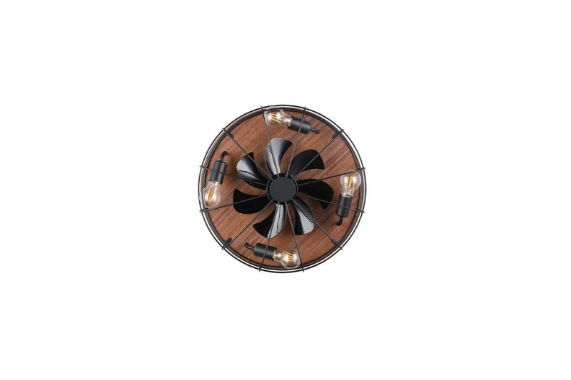 Ventilator TRIO Trondheim Mat sort/træ - Mat sort/træ - Belysning - Lamper & indendørsbelysning - Soveværelse lampe - Taklampa sovrum