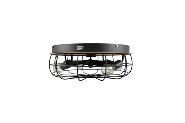 Ventilator TRIO Trondheim Mat sort/træ - Mat sort/træ - Belysning - Lamper & indendørsbelysning - Soveværelse lampe - Taklampa sovrum