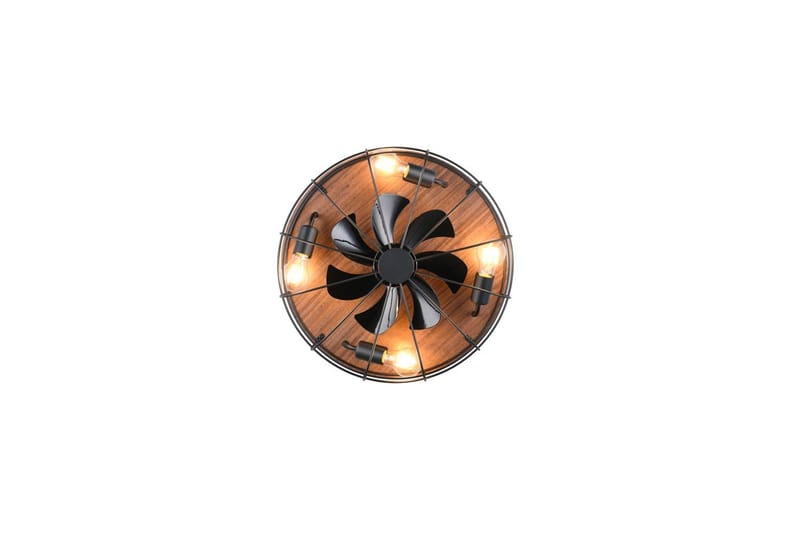 Ventilator TRIO Trondheim Mat sort/træ - Mat sort/træ - Belysning - Lamper & indendørsbelysning - Soveværelse lampe - Taklampa sovrum