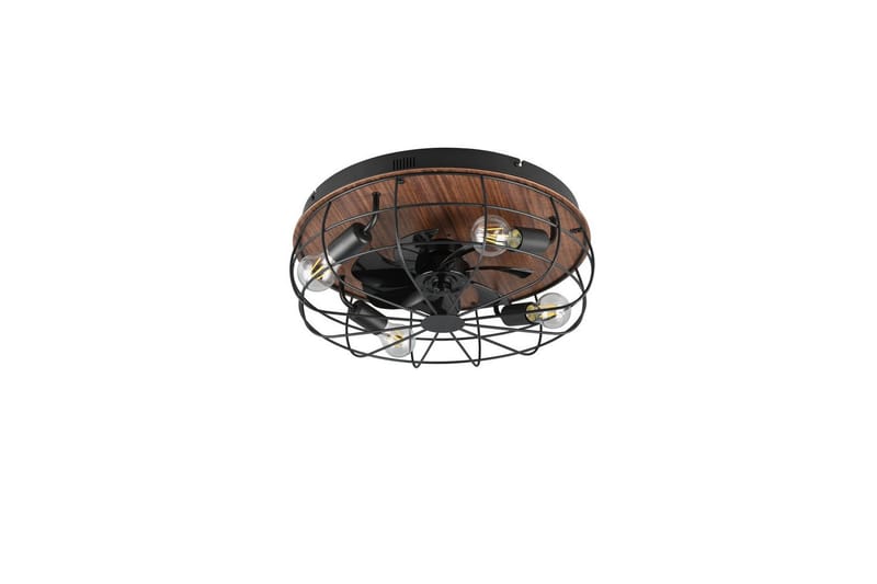 Ventilator TRIO Trondheim Mat sort/træ - Mat sort/træ - Belysning - Lamper & indendørsbelysning - Soveværelse lampe - Taklampa sovrum