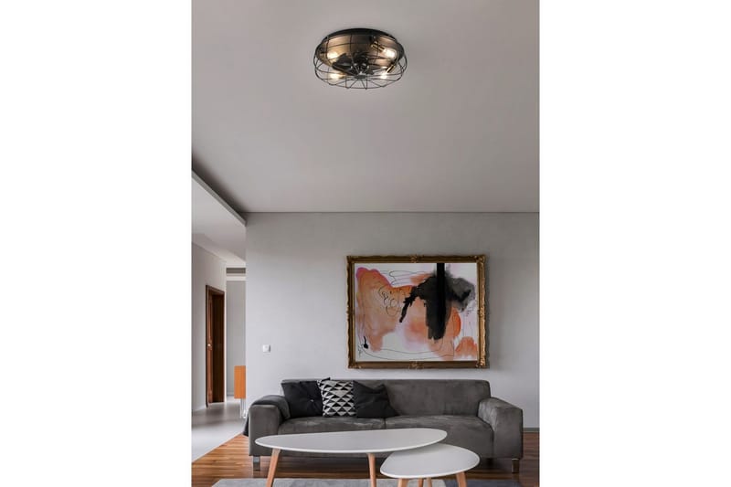 Ventilator TRIO Trondheim Matsort - Matsort - Belysning - Lamper & indendørsbelysning - Soveværelse lampe - Taklampa sovrum