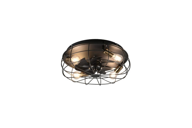 Ventilator TRIO Trondheim Matsort - Matsort - Belysning - Lamper & indendørsbelysning - Soveværelse lampe - Taklampa sovrum