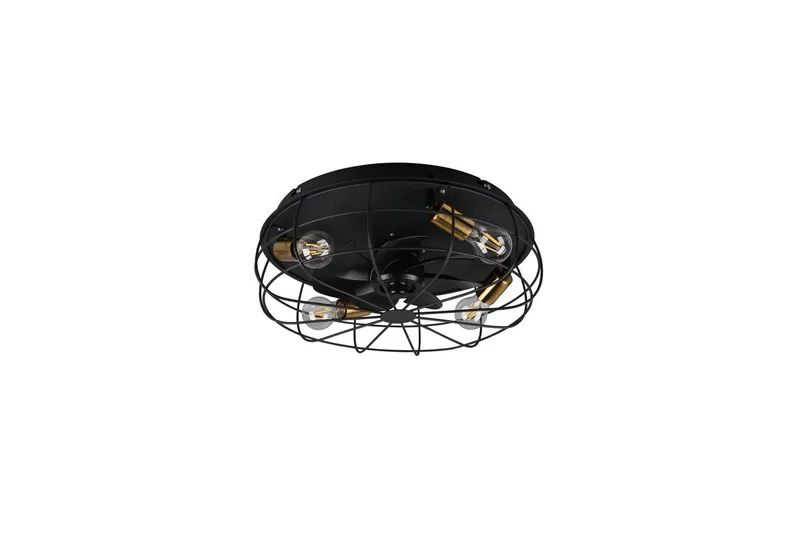 Ventilator TRIO Trondheim Matsort - Matsort - Belysning - Lamper & indendørsbelysning - Soveværelse lampe - Taklampa sovrum