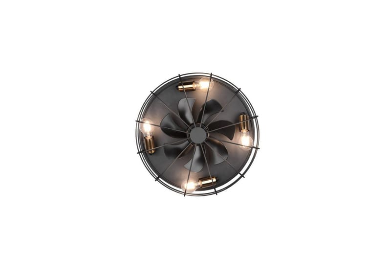 Ventilator TRIO Trondheim Matsort - Matsort - Belysning - Lamper & indendørsbelysning - Soveværelse lampe - Taklampa sovrum