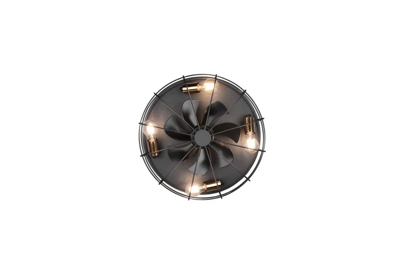 Ventilator TRIO Trondheim Matsort - Matsort - Belysning - Lamper & indendørsbelysning - Soveværelse lampe - Taklampa sovrum