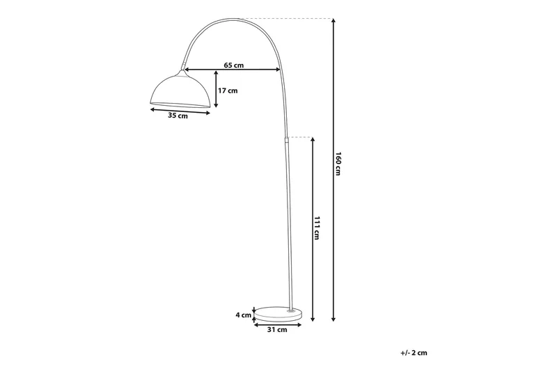 Candella Gulvlampe 160 cm - Kobber - Belysning - Lamper & indendørsbelysning - Speciallampe - Buelampe