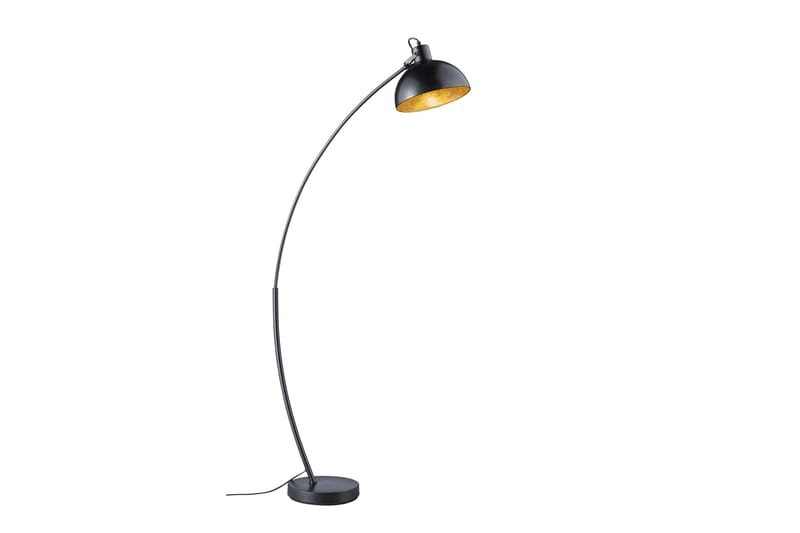 Trio Recife gulvlampe, Sort/guld