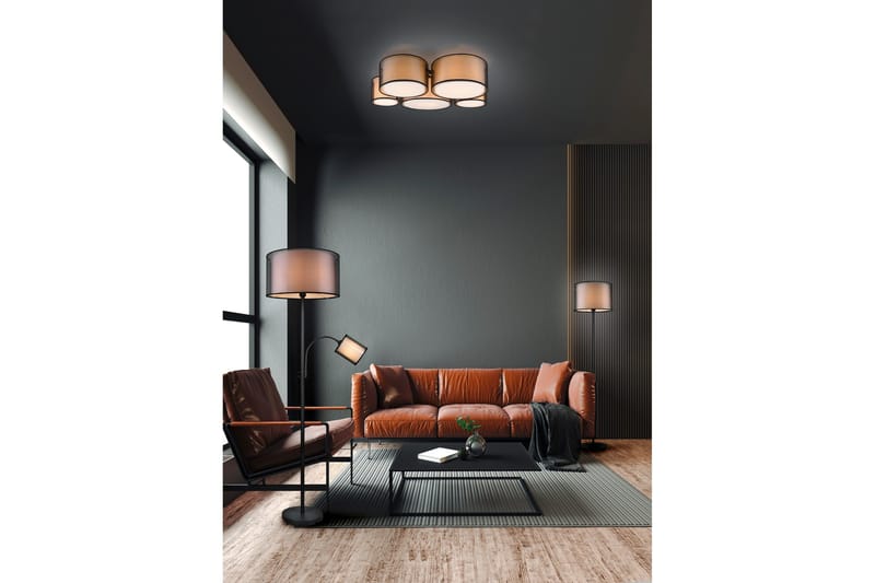 Burton gulvlampe Lukuvalolla E27+E14 MatSort - Belysning - Lamper & indendørsbelysning - Stuelampe