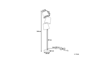 Grande Gulvlampe 164 cm - Hvid - Belysning - Lamper & indendørsbelysning - Stuelampe