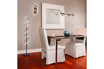 Trio Lighting Sequence LED gulvlampe børstet aluminium/matsort - Trio Lighting - Belysning - Lamper & indendørsbelysning - Stuelampe