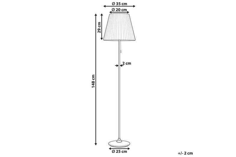 Toryl Gulvlampe 148 cm - Messing/Hvid - Belysning - Lamper & indendørsbelysning - Soveværelse lampe
