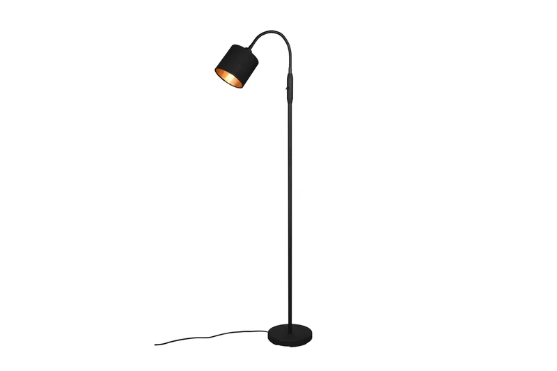 Trio Lighting Tommy gulvlampe 1L E14 matsort/guld, undefined
