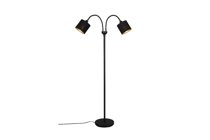 Trio Lighting Tommy gulvlampe 2L E14 matsort/guld - Belysning - Lamper & indendørsbelysning - Soveværelse lampe