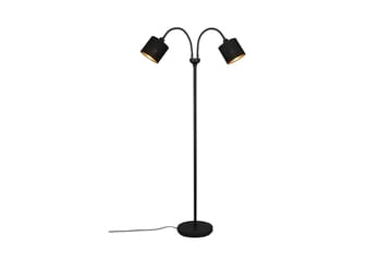 Trio Lighting Tommy gulvlampe 2L E14 matsort/guld - Belysning - Lamper & indendørsbelysning - Gulvlampe & standerlampe - Toarmet gulvlampe