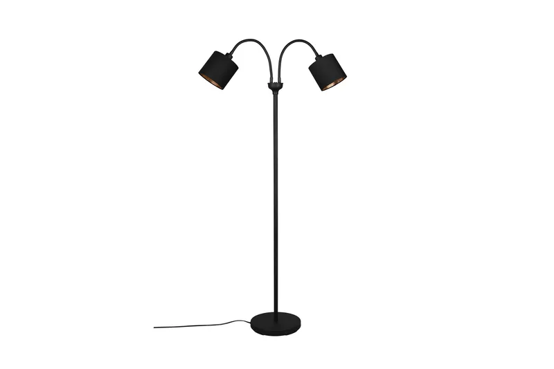 Trio Lighting Tommy gulvlampe 2L E14 matsort/guld - Belysning - Lamper & indendørsbelysning - Soveværelse lampe