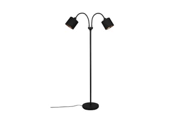 Trio Lighting Tommy gulvlampe 2L E14 matsort/guld - Belysning - Lamper & indendørsbelysning - Gulvlampe & standerlampe - Toarmet gulvlampe