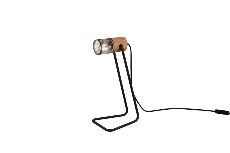 Trio Lighting Tosh bordlampe E27 matsort, Natur/Matsort