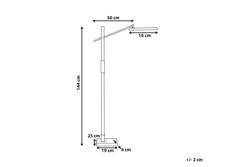 Tyrekli Gulvlampe 144 cm - Sølv - Belysning - Lamper & indendørsbelysning - Soveværelse lampe