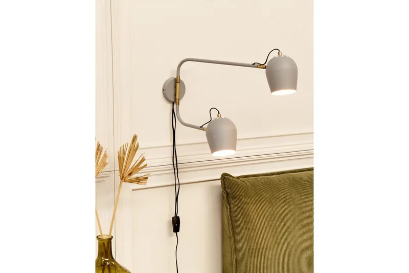 Alvarita Væglampe E27 - Lysegrå - Belysning - Lamper & indendørsbelysning - Væglampe