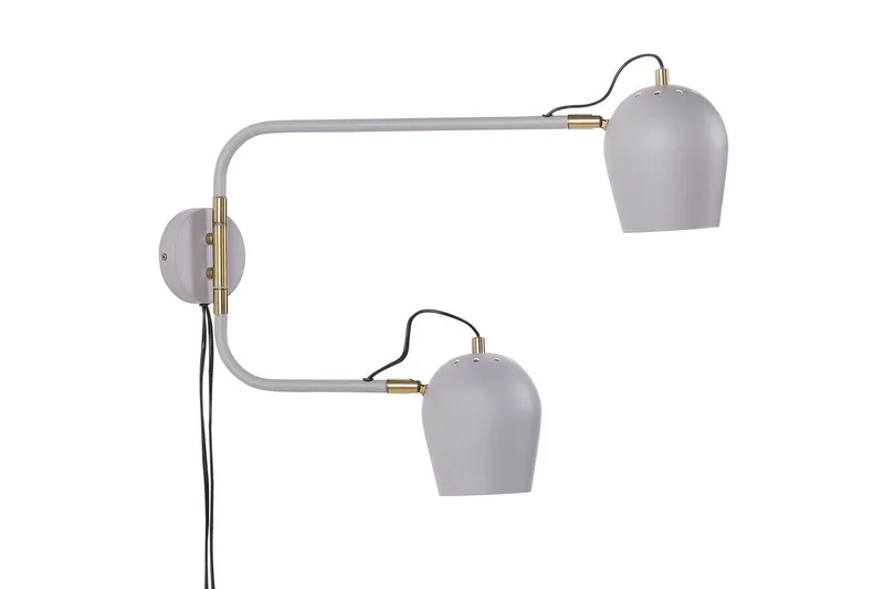 Alvarita Væglampe E27, Lysegrå